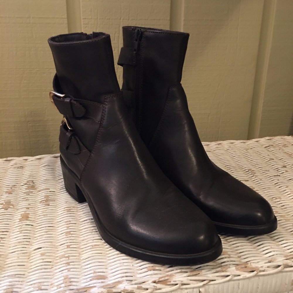 Emanuele Crasto Double Buckle Moto Leather Boots